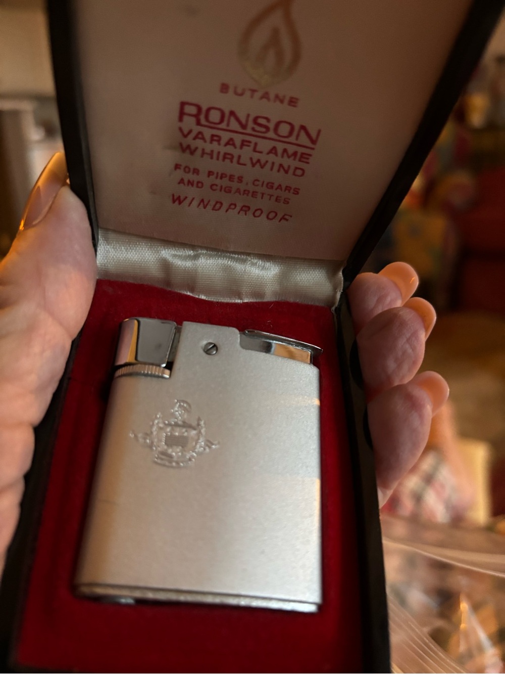 RONSON VINTAGE VARAFLAME BUTANE LIGHTER - WHIRLWIND - NEW IN BOX